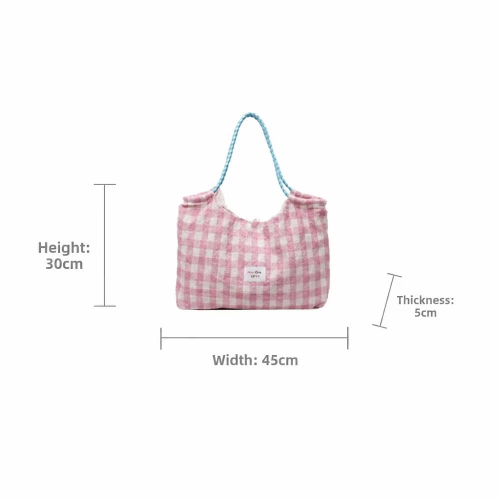 Bolso Bandolera a Cuadros Gran Capacidad para Mujer – Ligero y Resistente - imagen 5