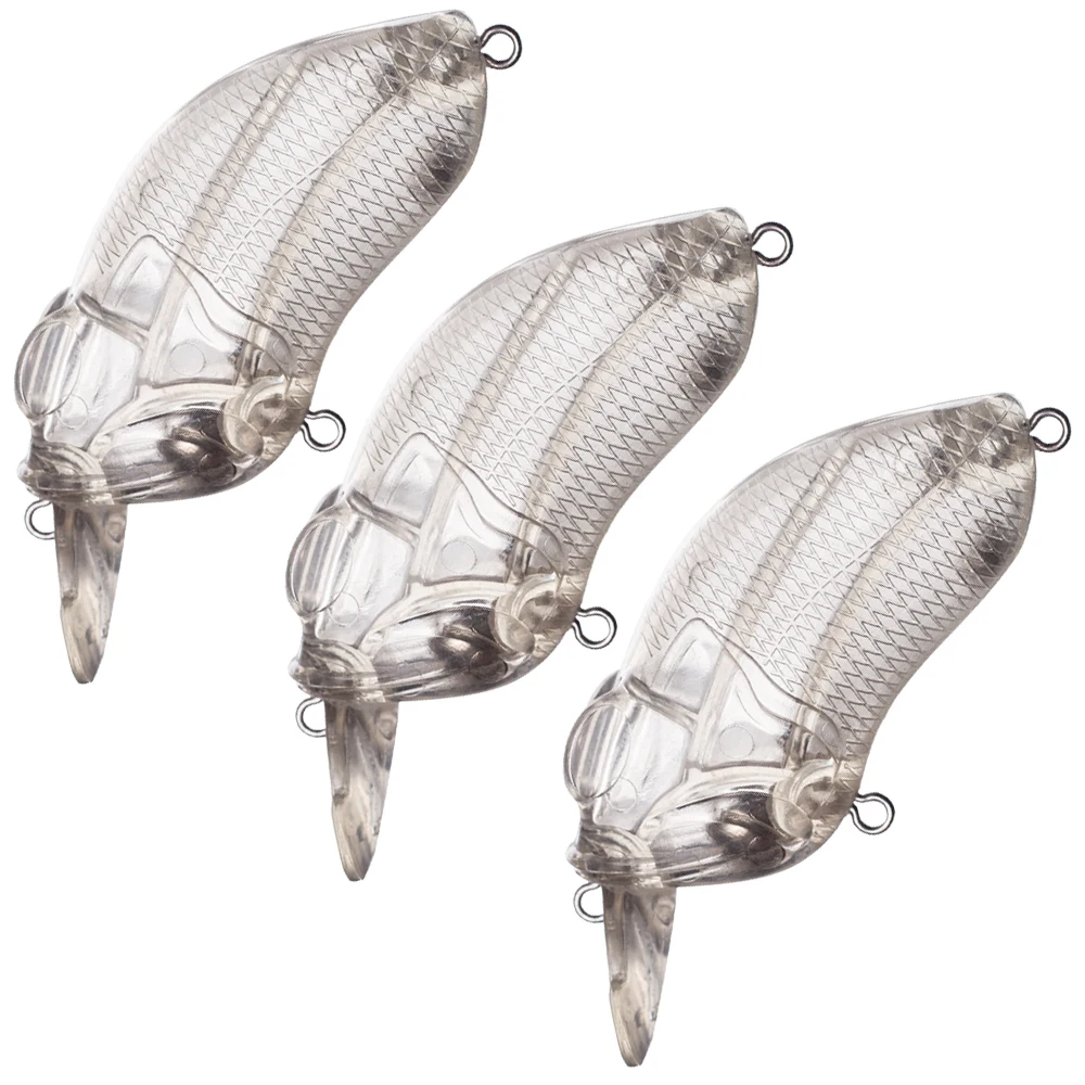 Crankbait flotante sin pintar en blanco, 6 cm