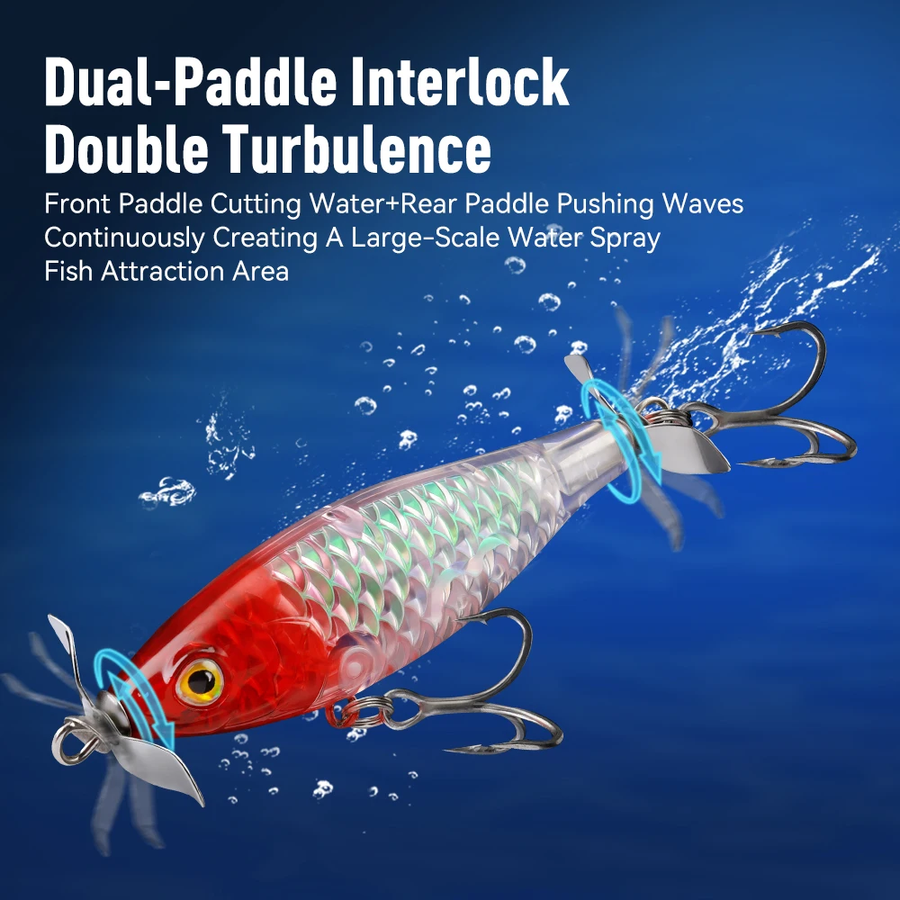 Stickbait twin propeller flotante o hundiente para agua dulce - imagen 3