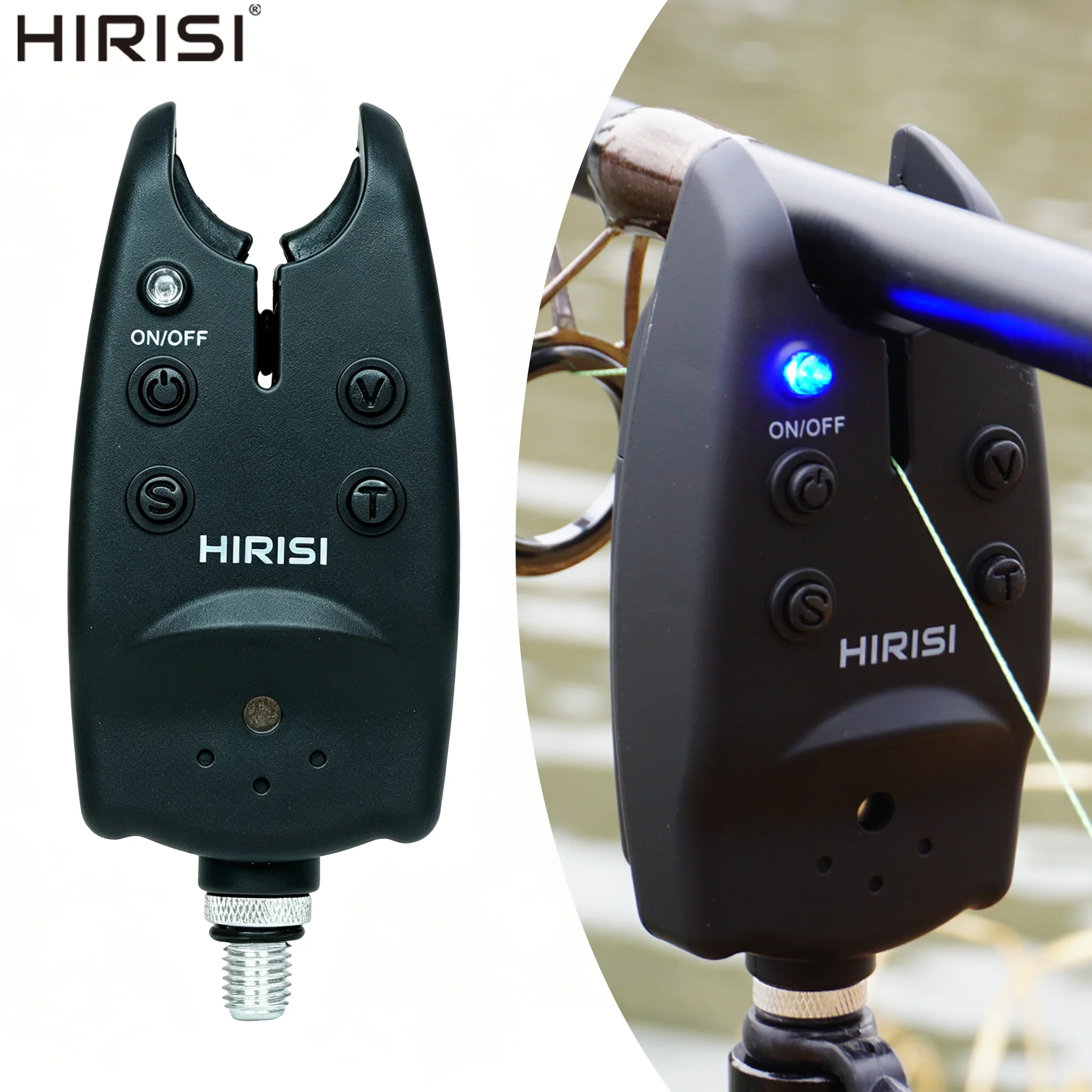 Alarma de picada Hirisi impermeable con LED nocturno para carpa - imagen 4