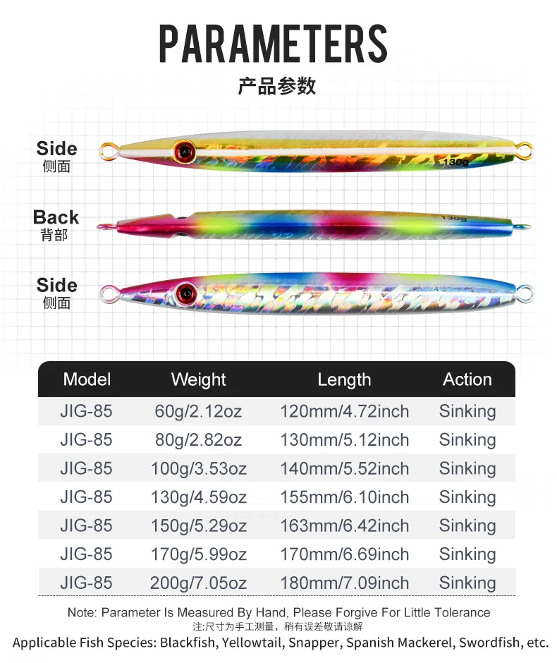 Detalle del acabado luminoso del jig