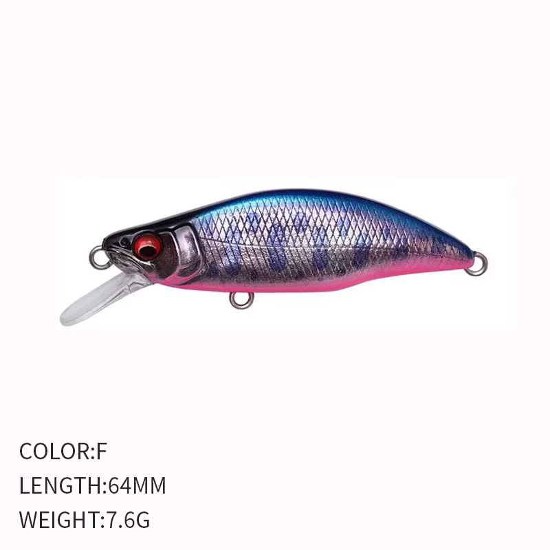 Señuelo Wobbler japonés 64mm 7.6g – Hundido para lubina, perca y trucha - imagen 4