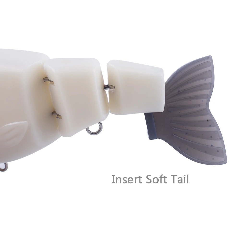 Hanlin Swimbait articulado flotante de cola blanda tipo Wobbler - imagen 5