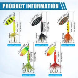 Spinnerbait con cuchara y pluma para depredadores