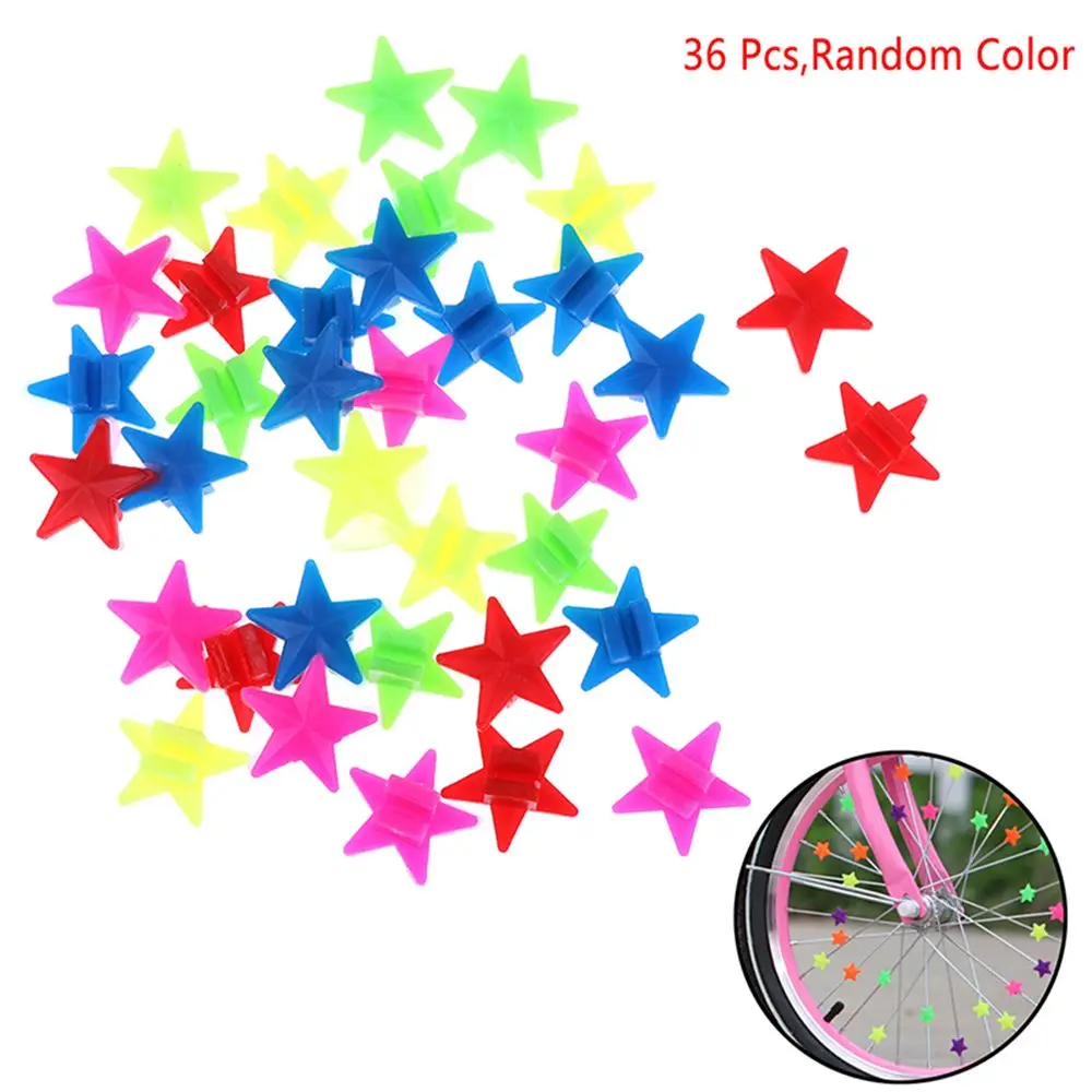 Abalorios seguridad bicicleta con corazones y estrellas multicolor - imagen 3