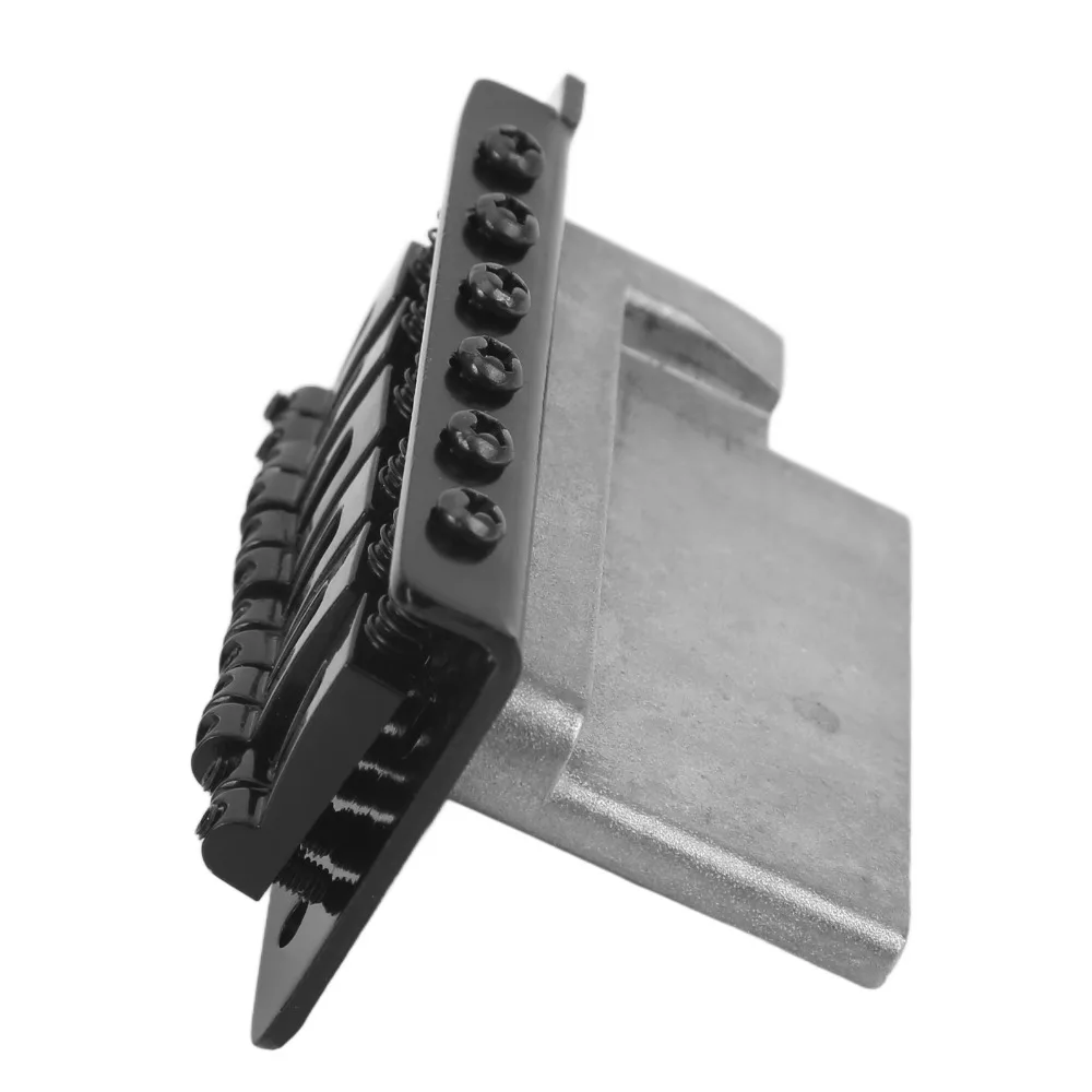 Puente de guitarra tipo tremolo metálico negro/plata de reemplazo - imagen 5