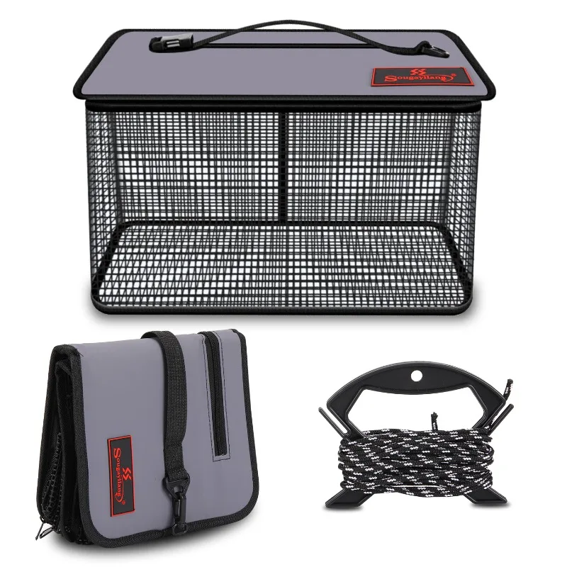 Trampa plegable para cangrejos Sougayilang – jaula de pesca marina