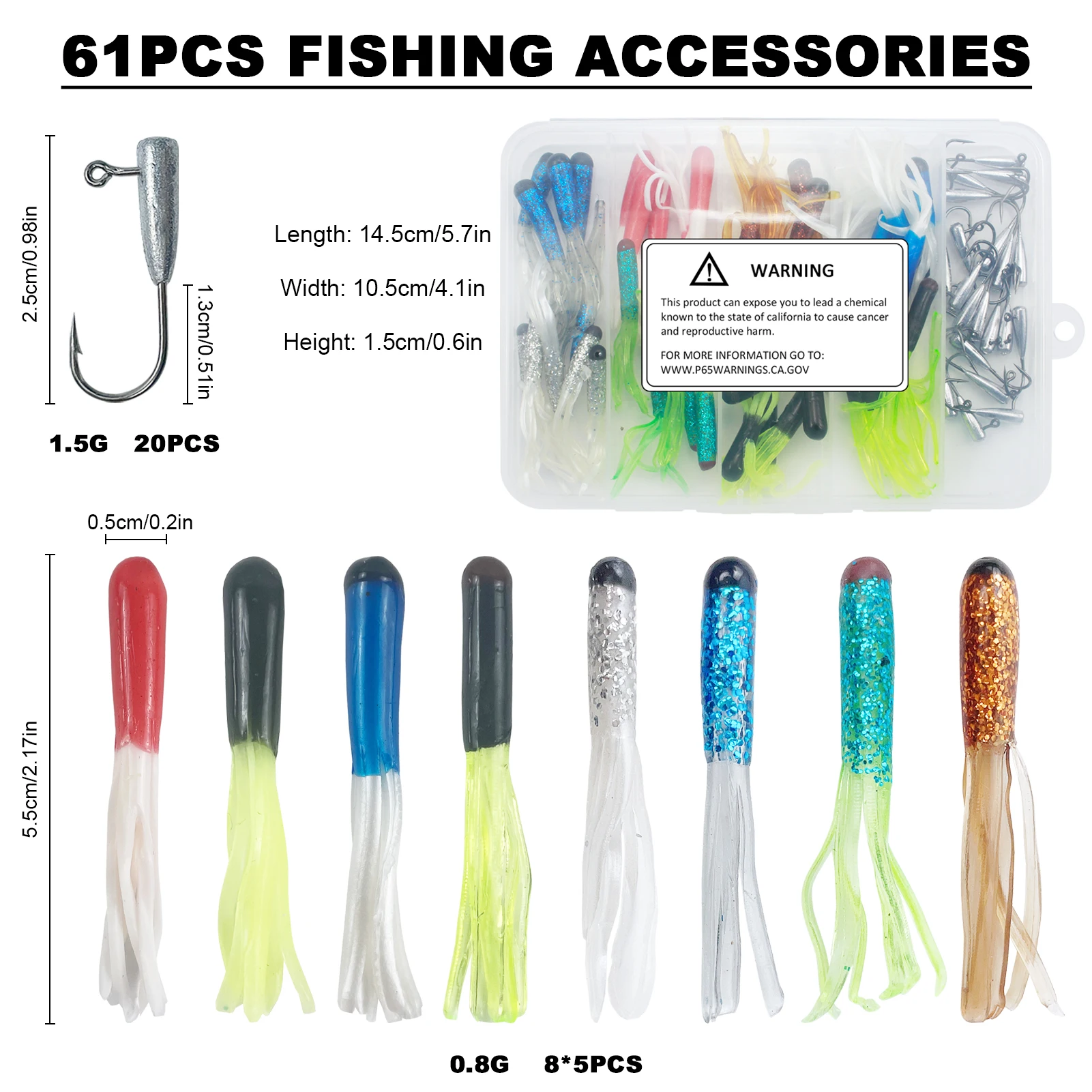 Kit de señuelos pulpo FREE FISHER con jig head para lubina