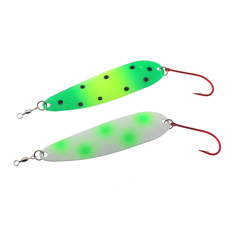Señuelo metálico con cuchara giratoria para pesca – anzuelo simple - imagen 3