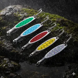 Señuelos metálicos jigging reflectantes láser para lanzado desde tierra
