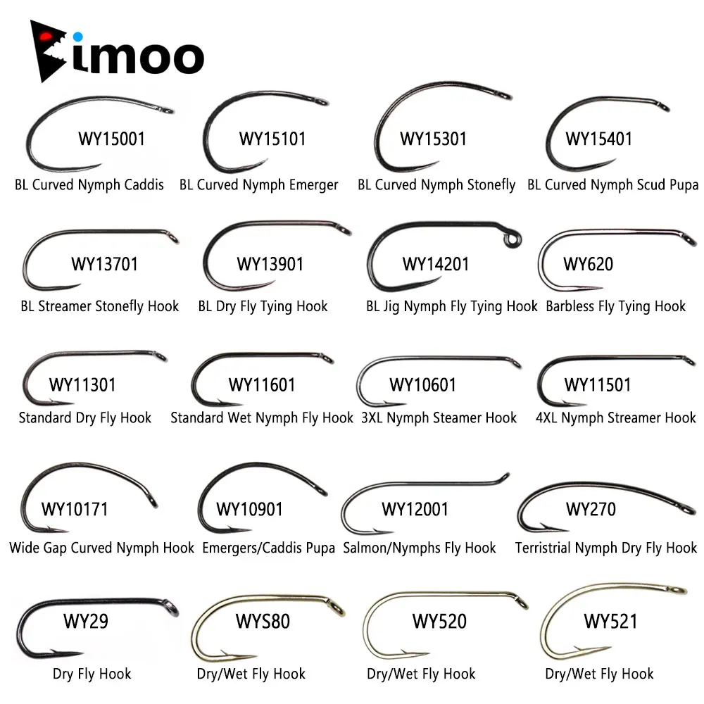 Bimoo Gancho Jáquel Carbono – Mosca seca sin púas - imagen 4