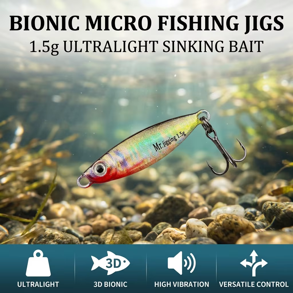 Señuelo 3D VIB Metal Jig para Bass y Minnow en Arroyos - imagen 2