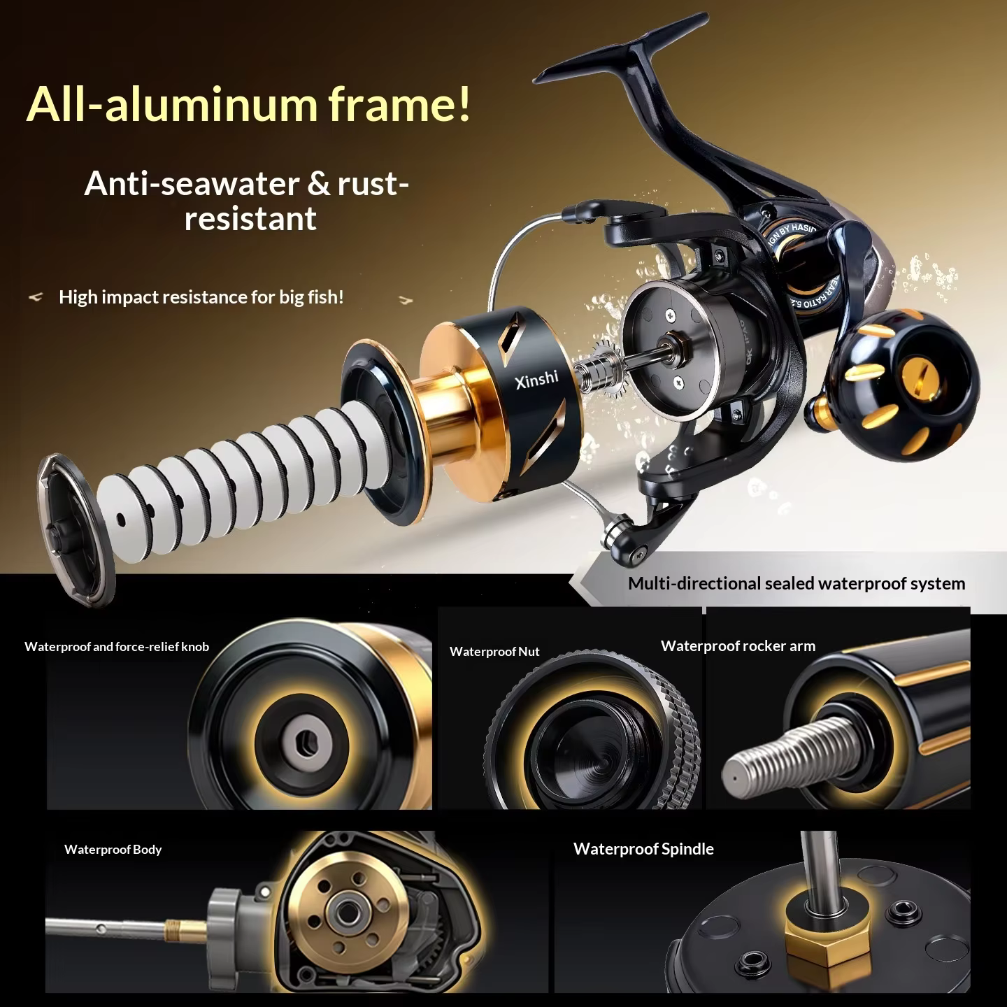 Carrete spinning Histar Rock Solid – alta resistencia al agua salada - imagen 3