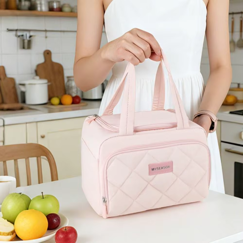 Bolsa térmica impermeable para comida, portátil y con asa de mano