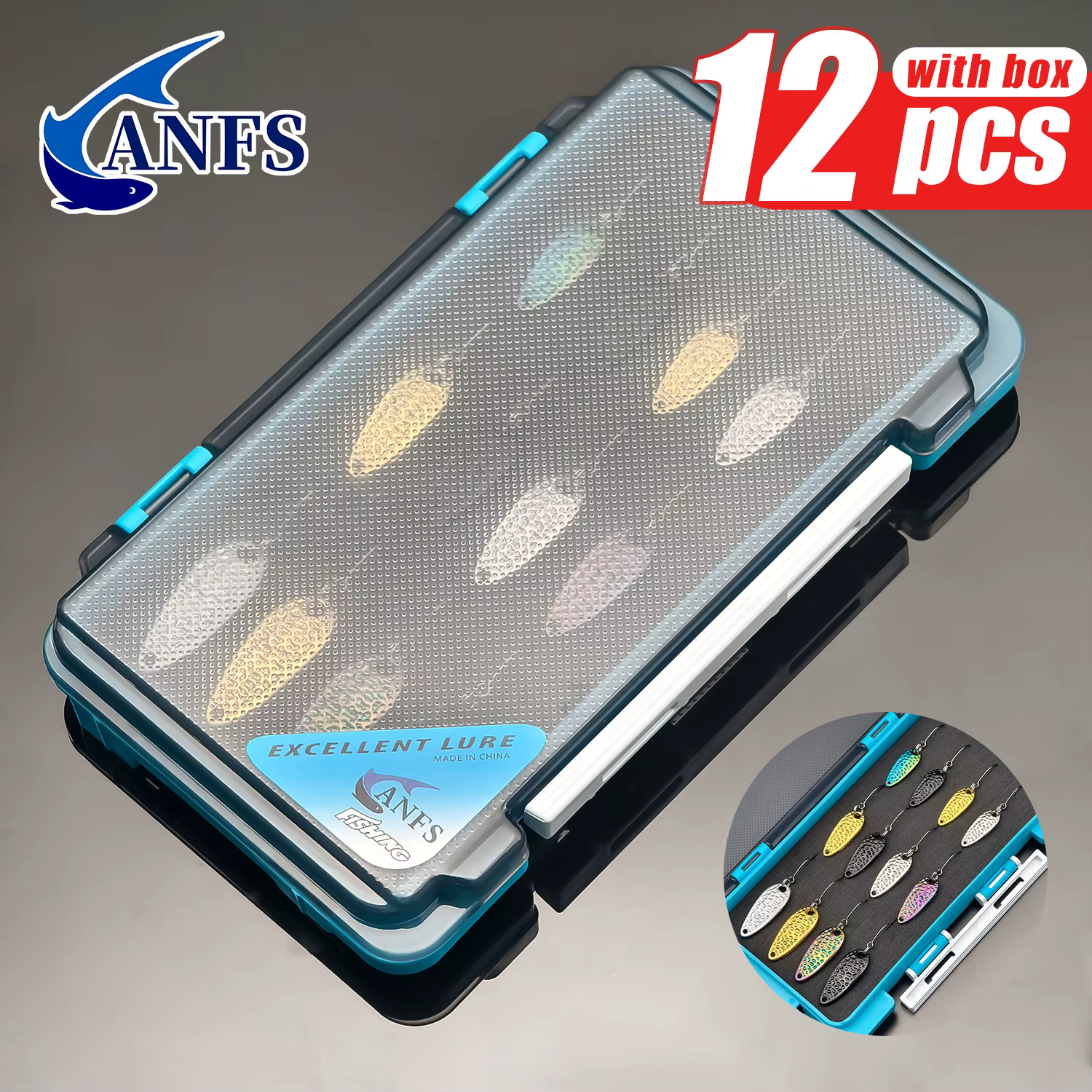 ANFS Señuelos Cuchara Metálicos Multicolor para Pesca - imagen 4