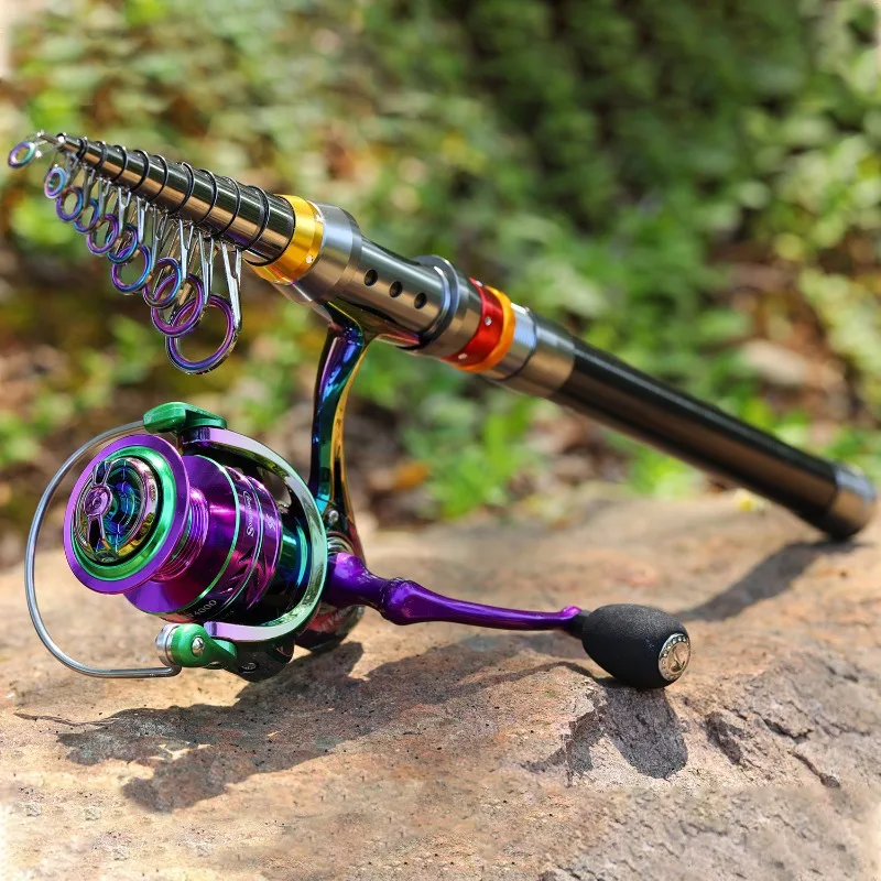 Combo pesca giratoria fibra carbono 1,8-3,6m Sougayilang viaje - imagen 2