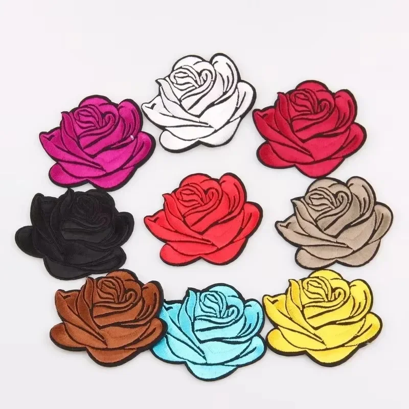 Parches termoadhesivos con rosas – Apliques de tela para ropa - imagen 4