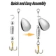 Kit spinnerbait con cuchilla Colorado y anzuelo triple trucha lubina - imagen 2