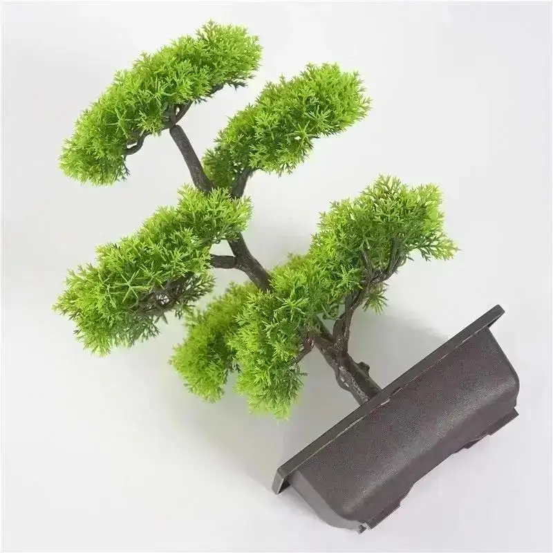 Bonsái artificial de ciprés con agujas tipo pino – decoración verde para jardín y hotel - imagen 5