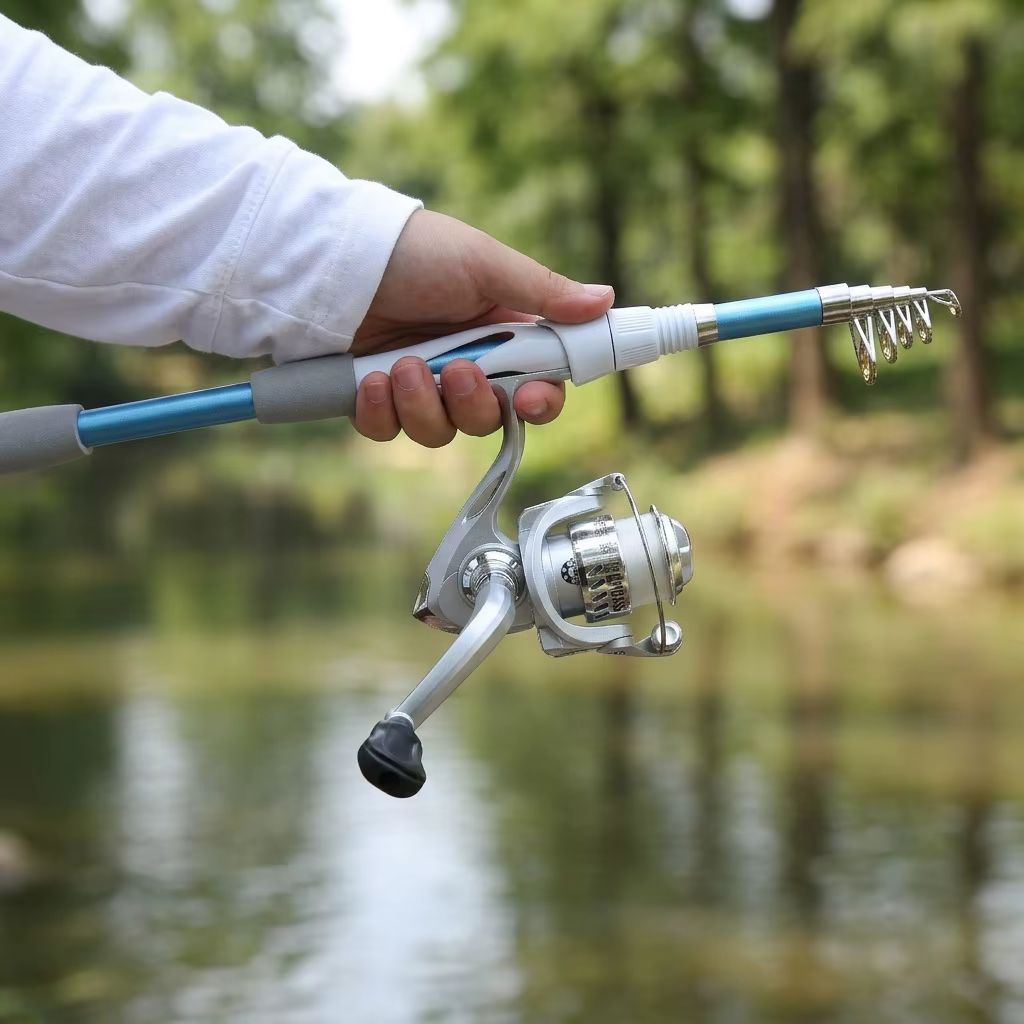 Anzuelos y cebos suaves incluidos en el equipo de pesca