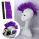 Peluca Mohawk sintética para casco de moto con adhesivos reutilizables - imagen 2