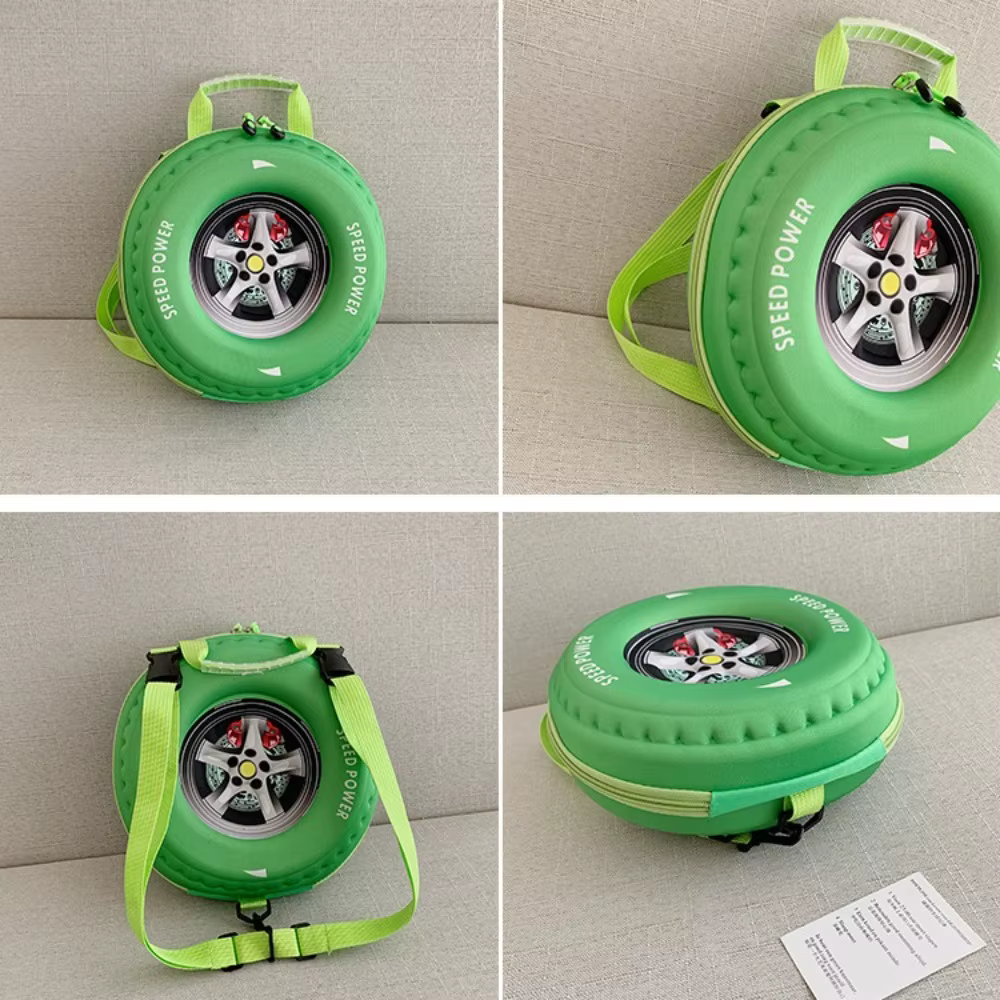 Mochila Infantil 3D Neumático con Ruedas y Protección Espinal - imagen 2