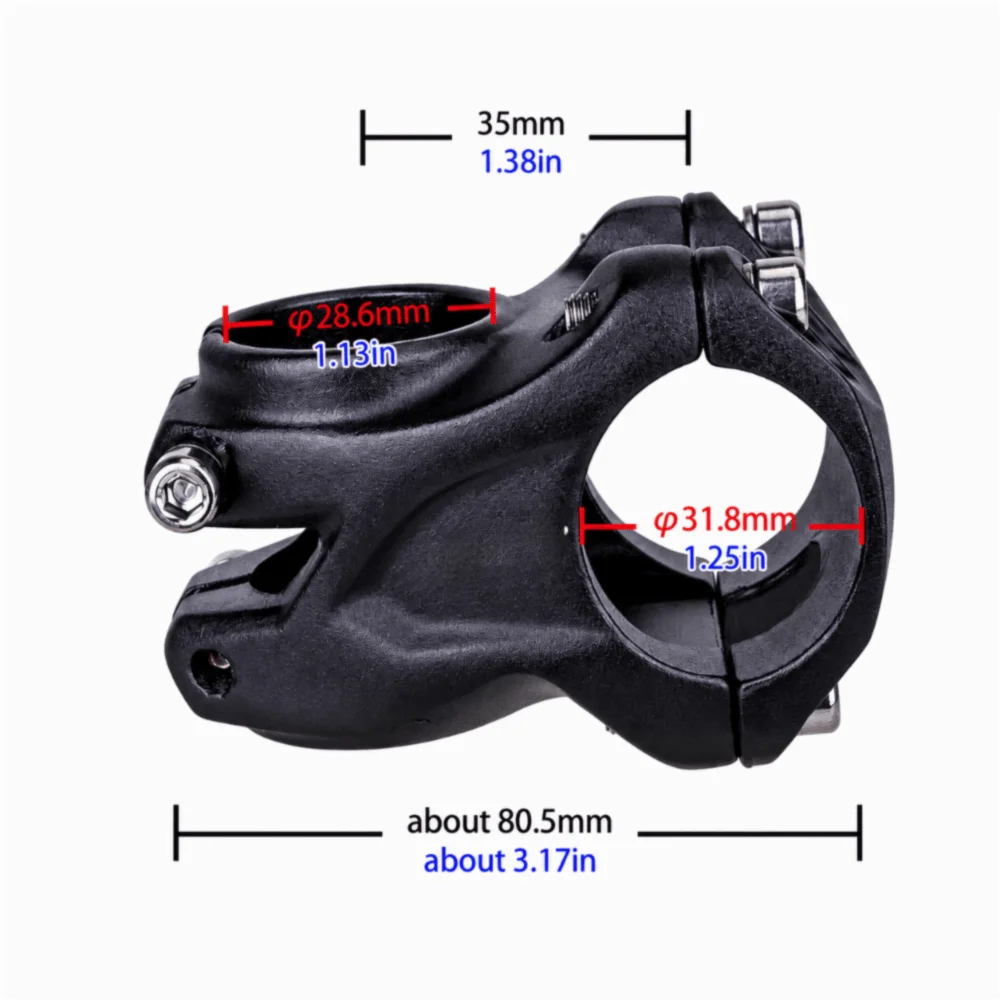 Manillar MTB de aluminio 31,8 mm, 0 grados y 35 mm de largo - imagen 5