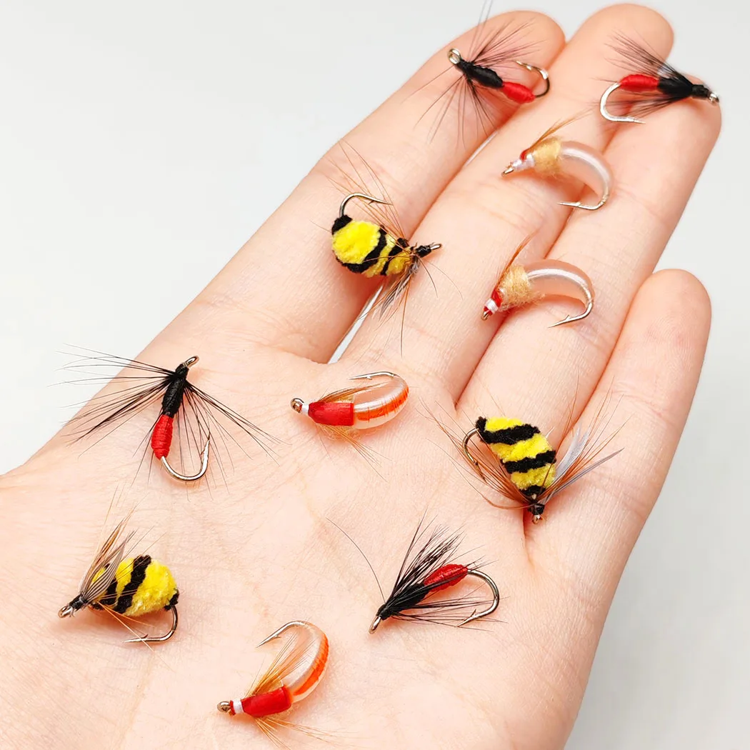 Moscas húmedas para pesca con mosca, trucha y carpa, ninfas - imagen 2