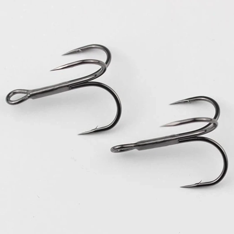 Anzuelos triples de acero carbono para señuelos cuchara y jig – Pesca agua dulce - imagen 5