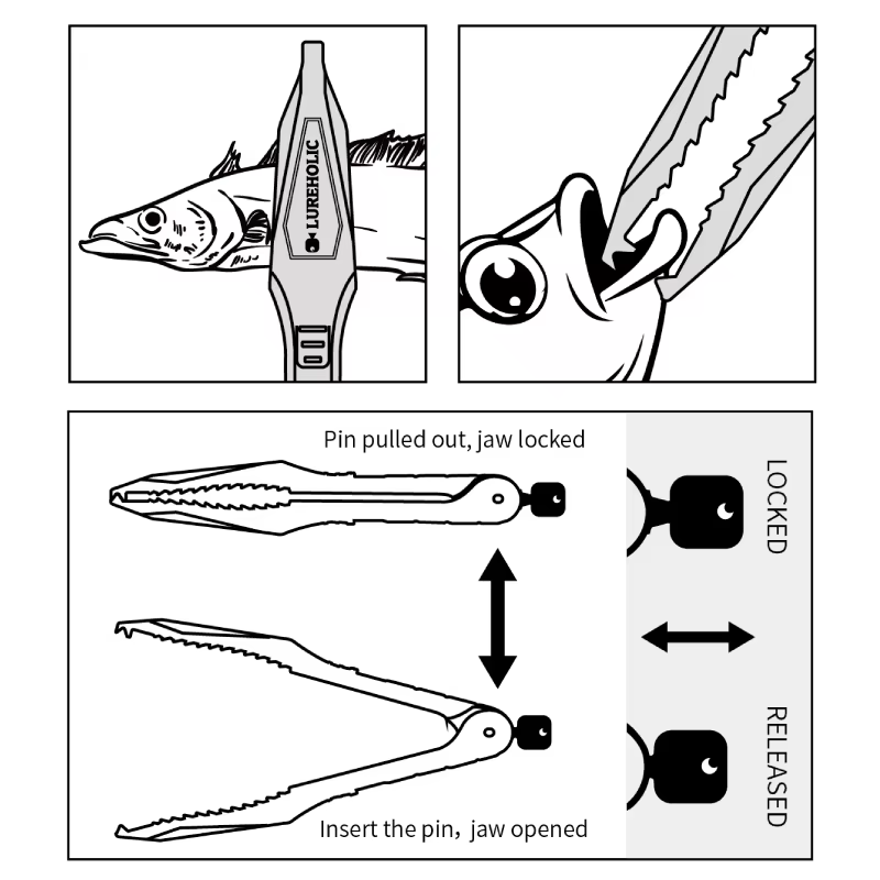 Lureholic Pinza de pesca multiuso - agarre para peces - imagen 5