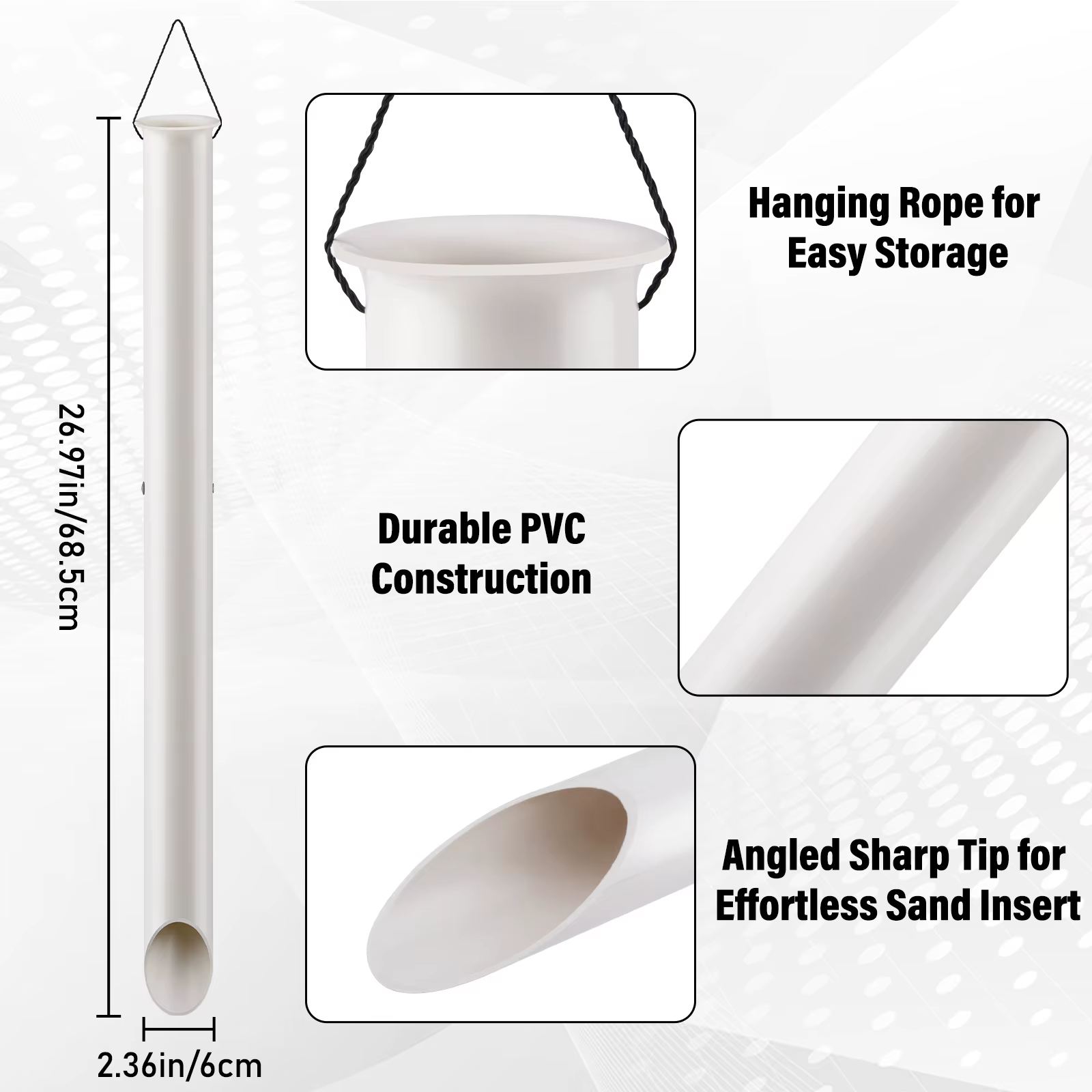 Punta de arena PVC para Surfcasting – Anclaje en playa - imagen 2