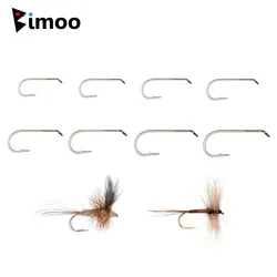 Bimoo anzuelo de acero al carbono para mosca seca y ninfa
