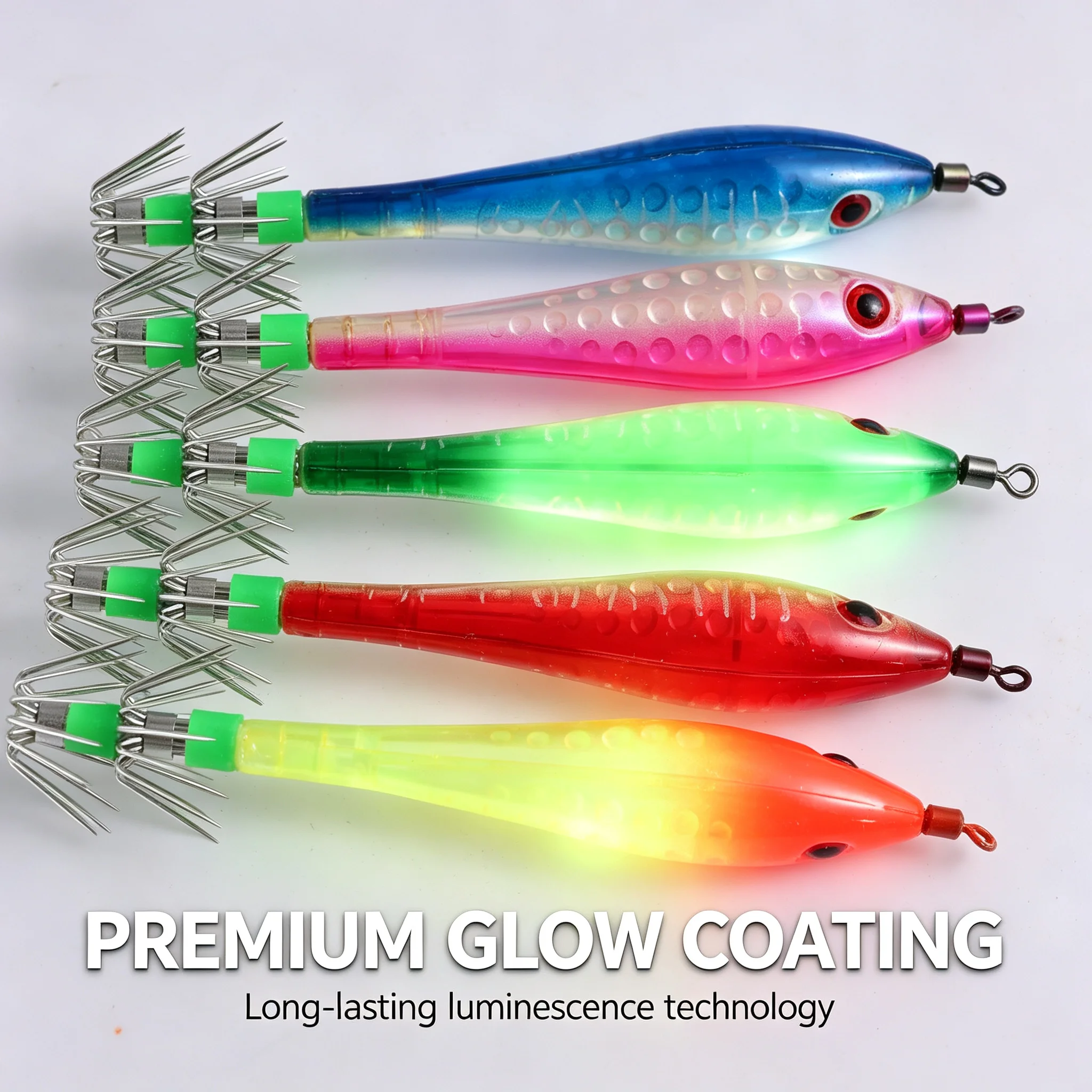 Anzuelos Luminosos Electrochapados para Calamar – Pesca Nocturna - imagen 3