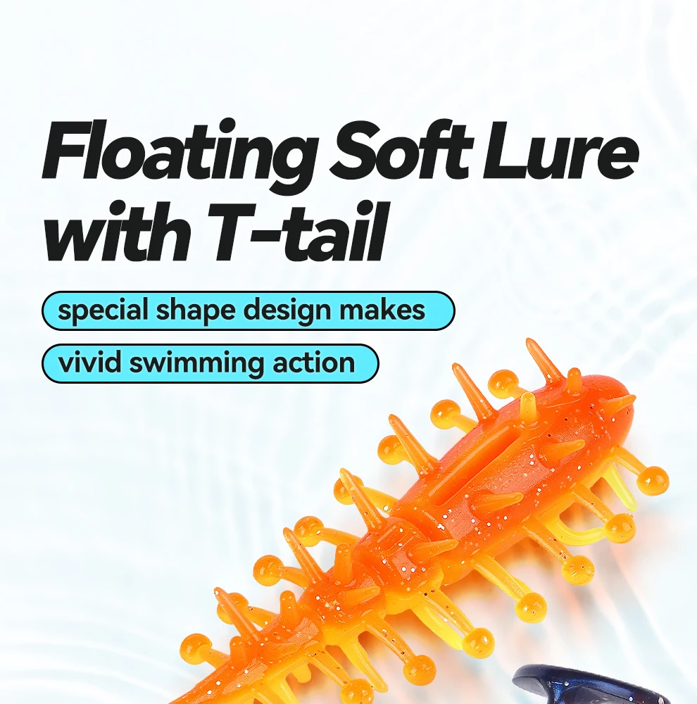 Señuelo flotante suave de TPE con forma de pepino de mar