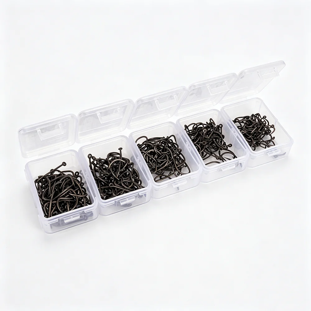 Anzuelos para carpa Hirisi de acero inoxidable con alto carbono
