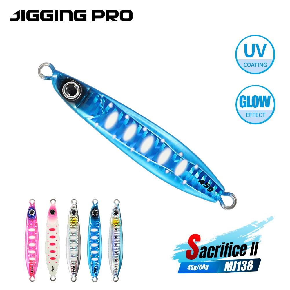 Jig metálico JIGGING PRO Sacrifice II para pesca de fondo en agua salada