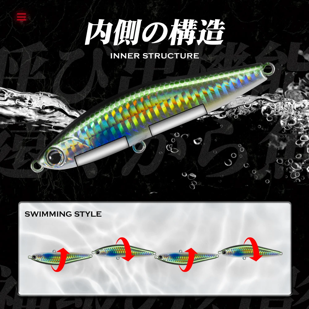 Hunthouse Wobbler Stickbait para lucio: se hunde en agua salada - imagen 5