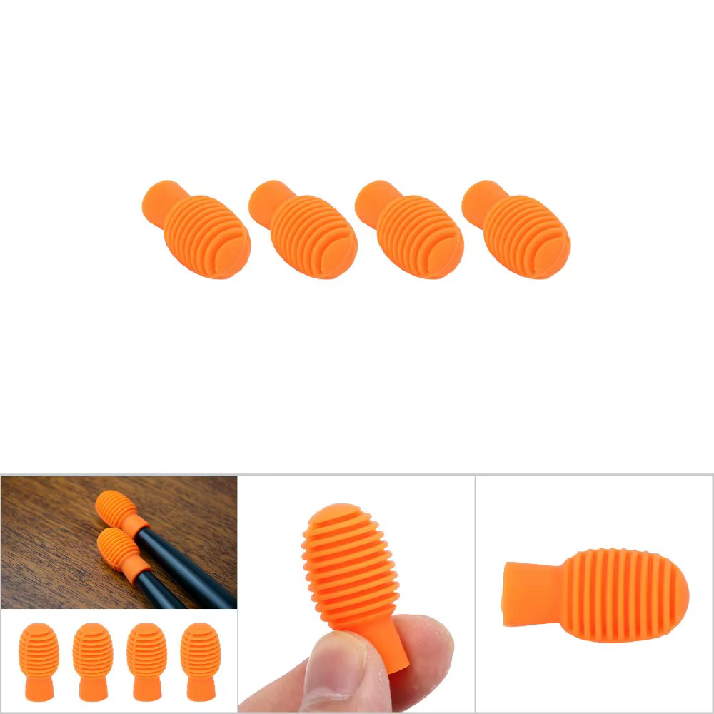 Puntas de Silicona Silenciosas para Batería – Set de Práctica Portátil