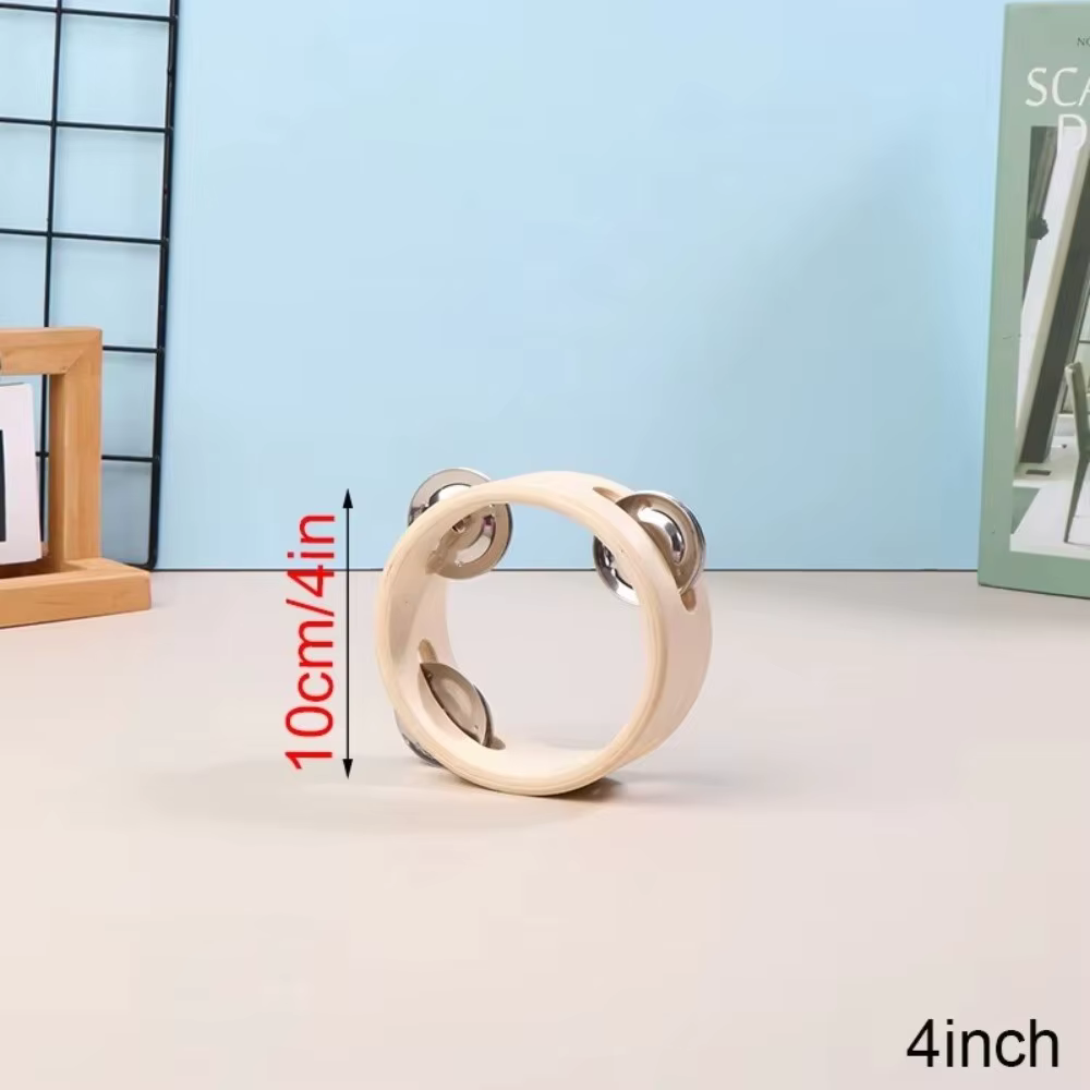 Pandereta Orff Madera Una Fila Aros Madera - imagen 2