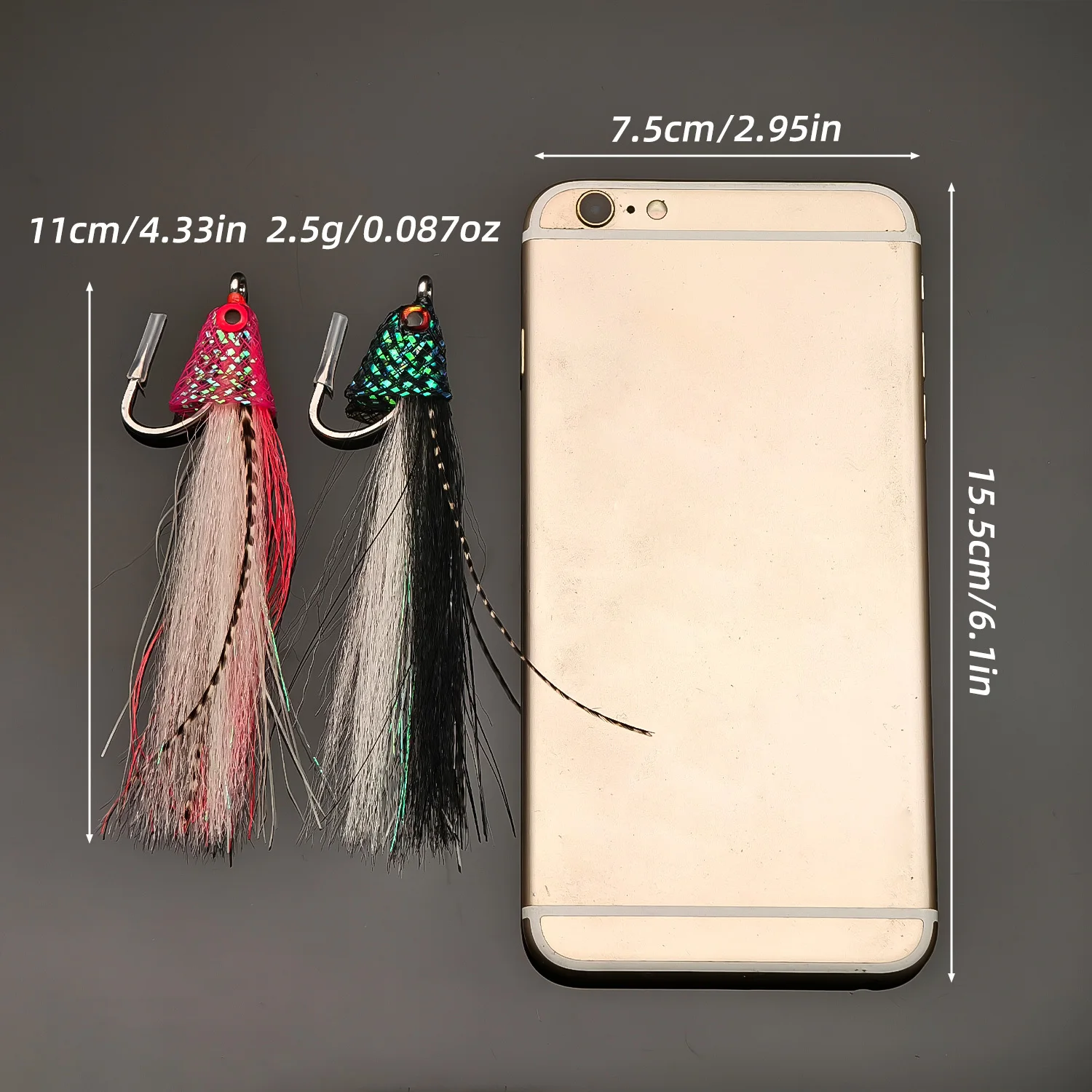 Señuelo mosca ANFS lubina, redfish y bluefish – Agua salada talla 4/0 - imagen 5