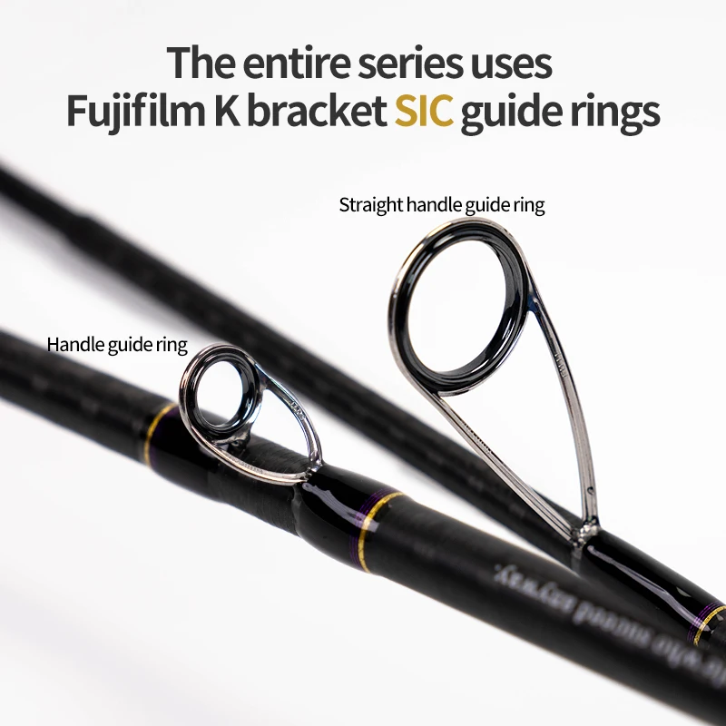 KYORIM ULTINA Caña baitcasting de señuelos Zander con guías FUJI SIC - imagen 3
