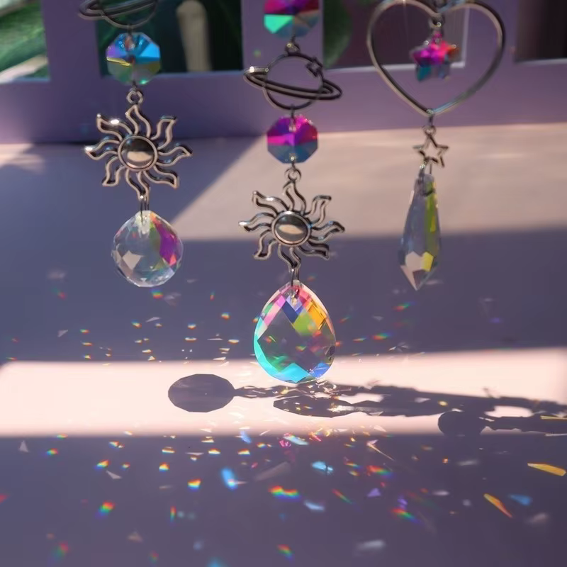 Carillón Viento Cristal con Luna – Atrapasueños para Jardín - imagen 2