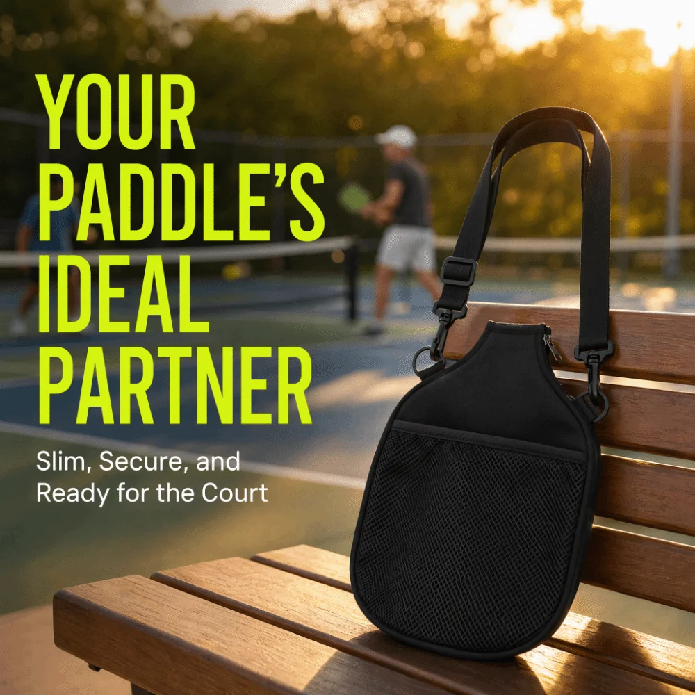 Funda para pala de pickleball con cremallera y correa ajustable - imagen 2