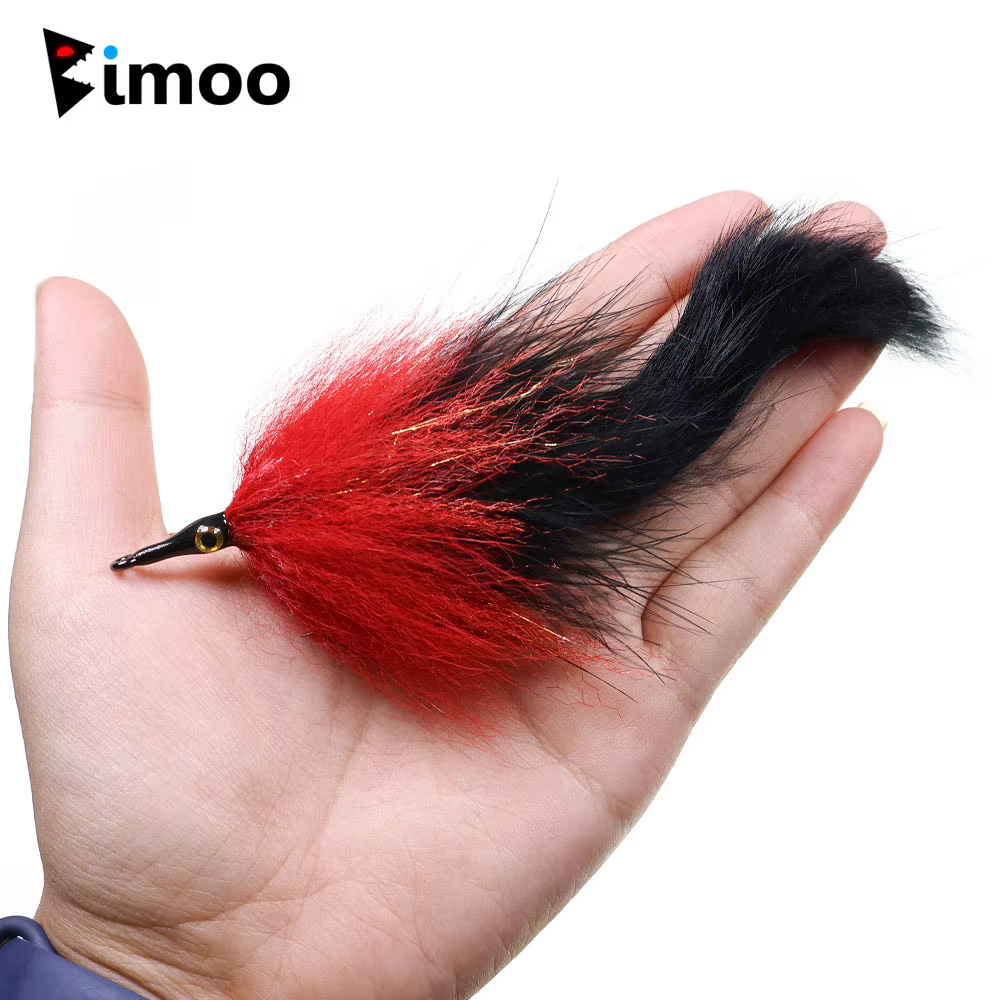 Streamer Zonker Bimoo 3/0 – Marabou y cola de conejo para lucio y trucha - imagen 2