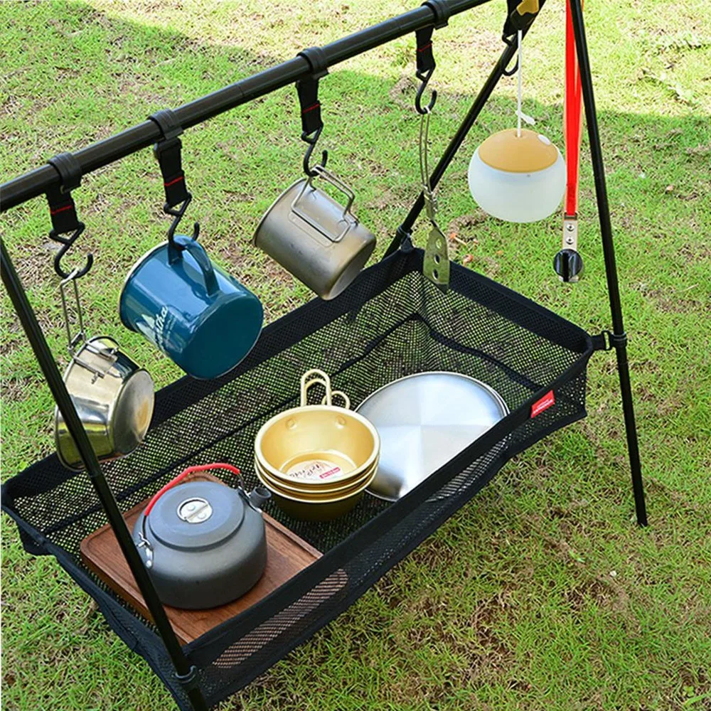 Bolsa de almacenamiento para coche negra con bolsillo malla plegable - imagen 3