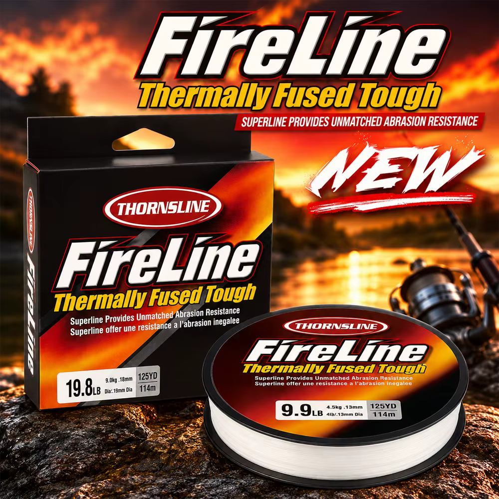 Bobina de línea Fireline Thornsline 125YDS y 300YDS en tonos verde y amarillo
