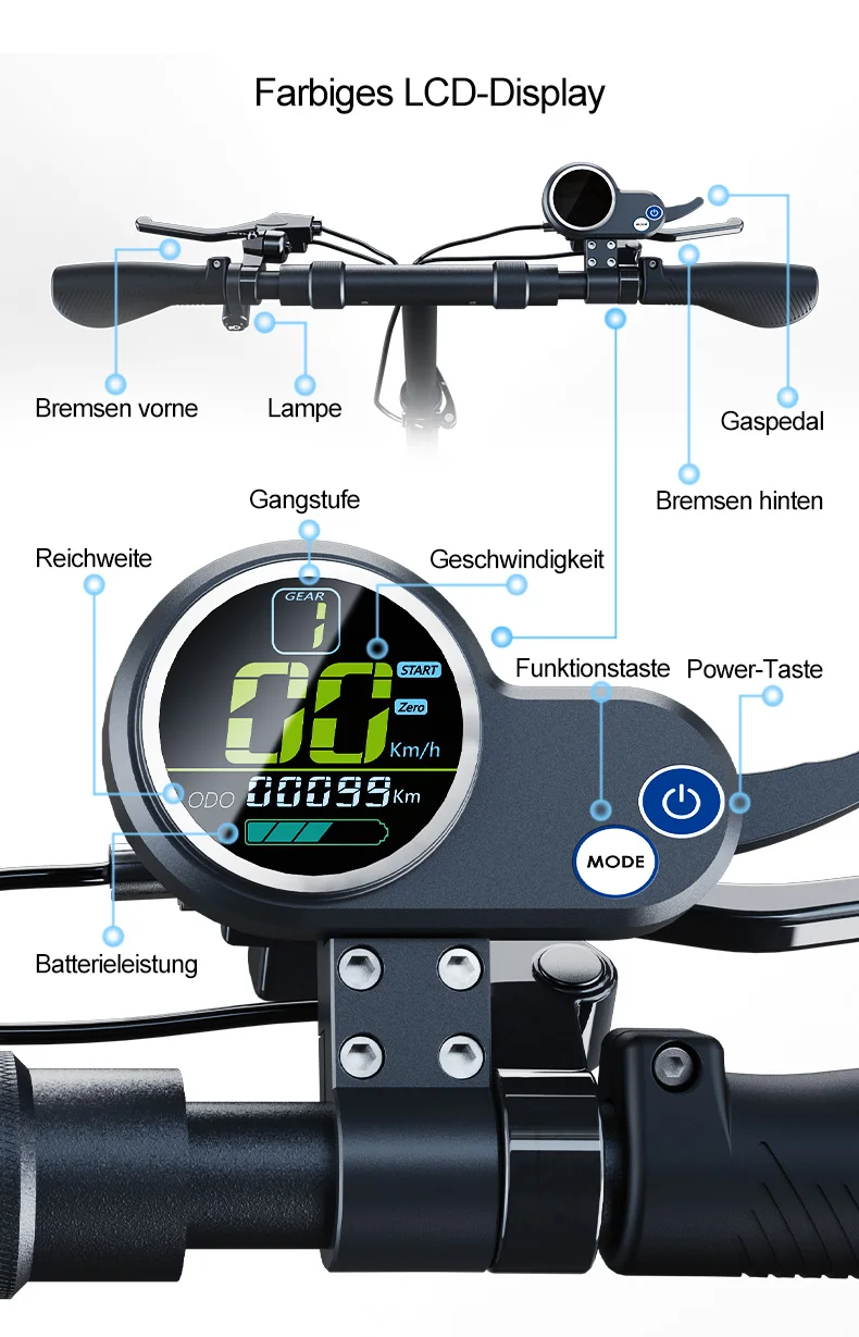 JOYOR Y8-S Scooter Eléctrico Plegable Neumático Aire Urbano - imagen 3