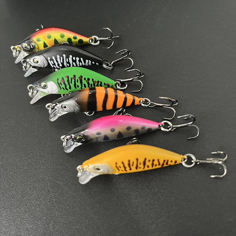 Wobbler minnow hundimiento pequeño para trucha de agua dulce - imagen 5