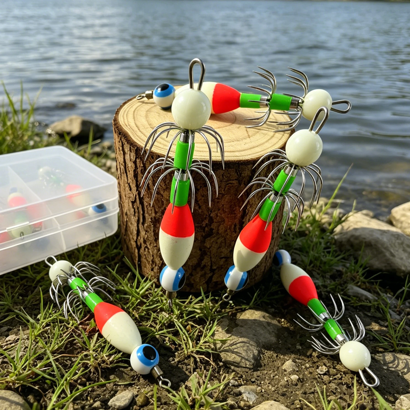 FREE FISHER jig de calamar luminoso con tentáculos para mar