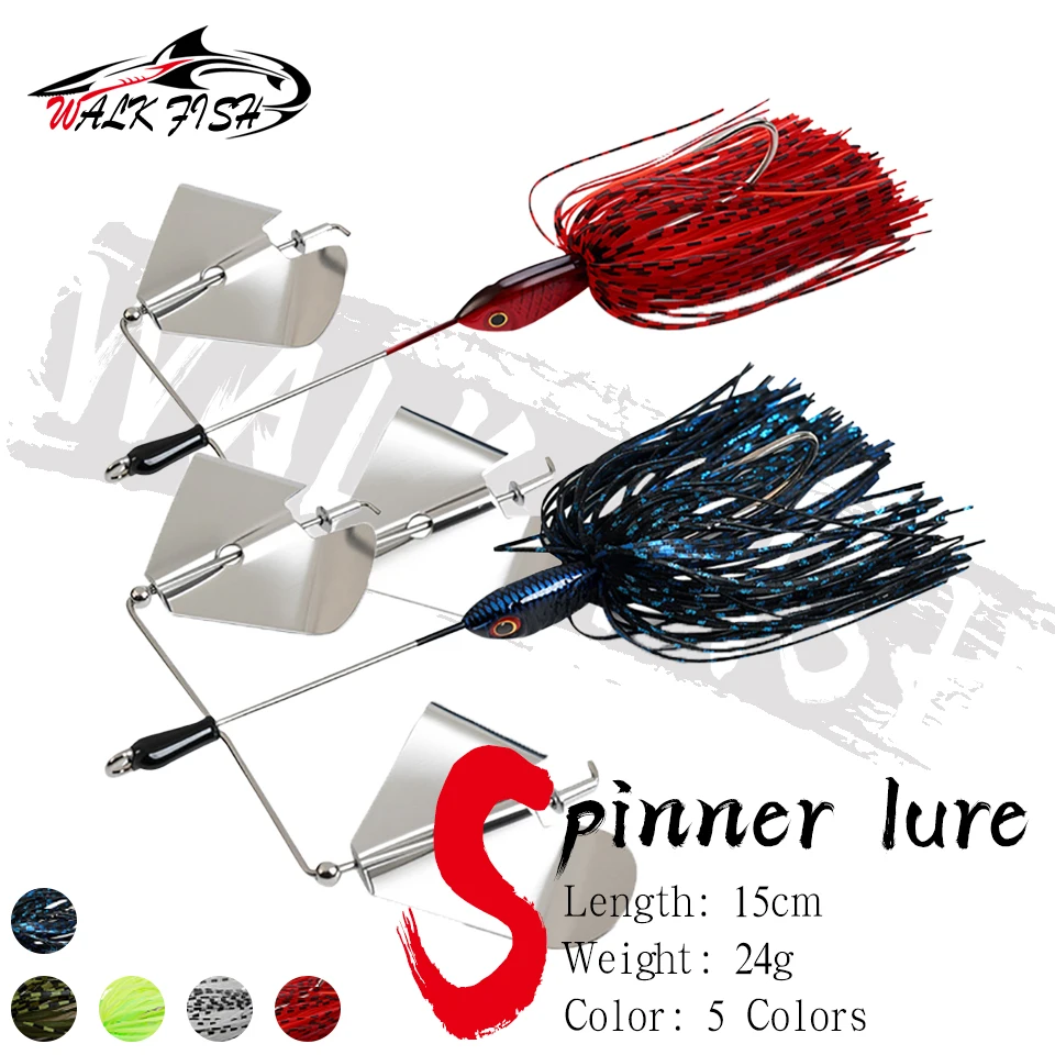 WALK FISH Spinnerbait con hoja de sauce y sonido, para trucha - imagen 5